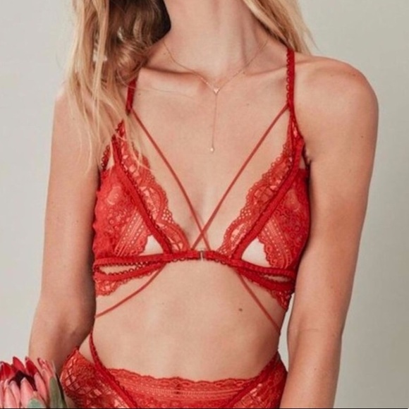 For Love And Lemons Other - NWT For Love & Lemons Strappy Lace Bra, S(fits XS)